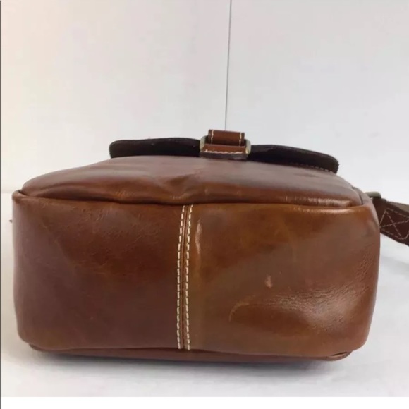 Jack Georges fine leather brown crossbody bag - Picture 5 of 6
